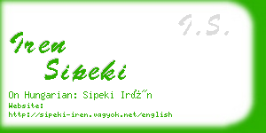 iren sipeki business card